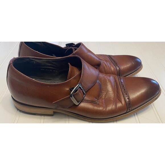 Stacy Adams Mens 12 Monk Strap Dress Shoes Leather Brown main image 8